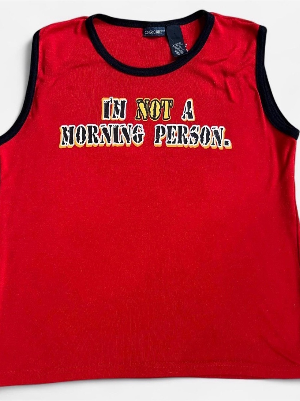 Women’s Vintage I’m Not A Morning Person Tank Top Size Large 10/12